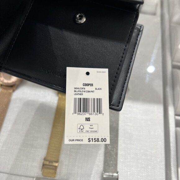 Michael Kors Cooper Pebbled Leather Billfold Wallet With Coin Pouch 36S4LCOF3I - Picture 7 of 8